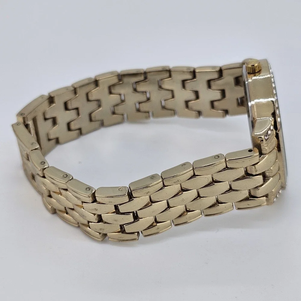 38MM Women's Analog Watch Gold Dial Gold‎ Bracelet Band 7.5